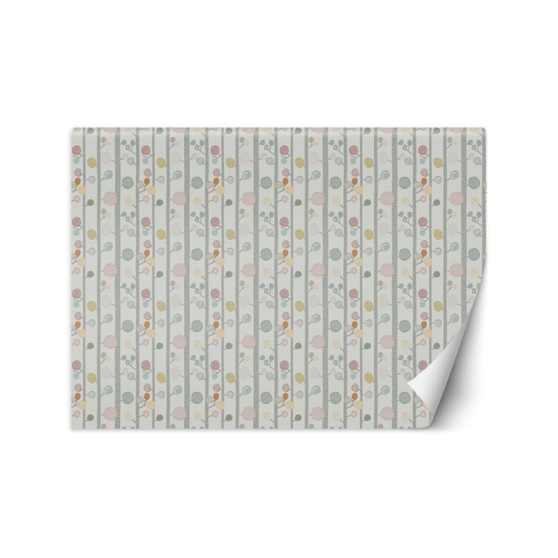 Children's wall murals - Scandi trees twigs pastel | FEEBY