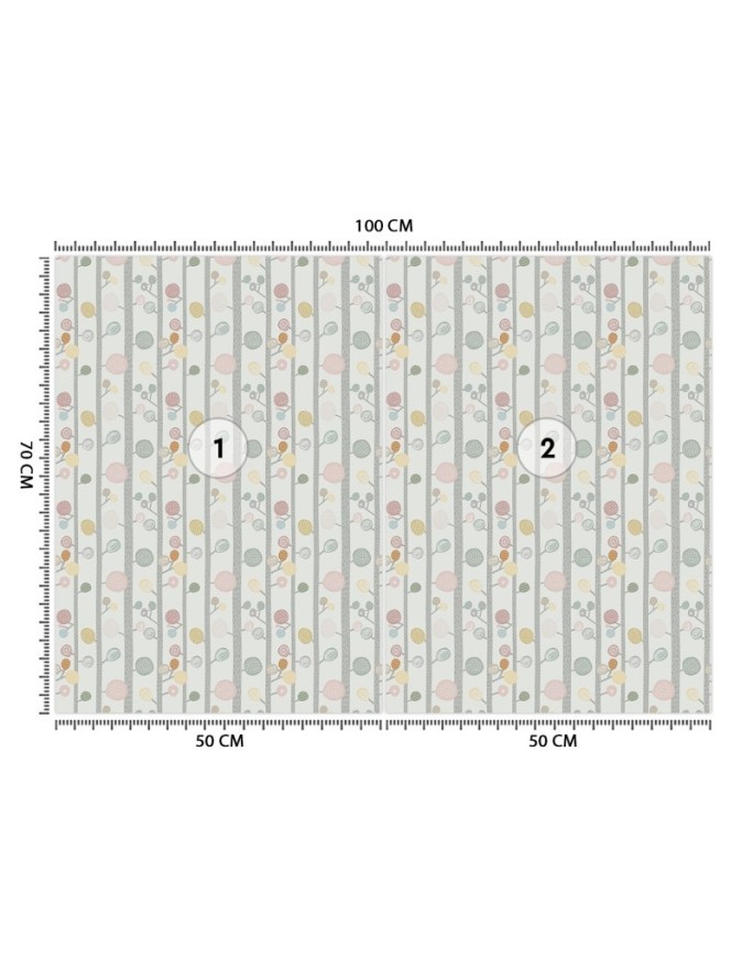 Children's wall murals - Scandi trees twigs pastel | FEEBY
