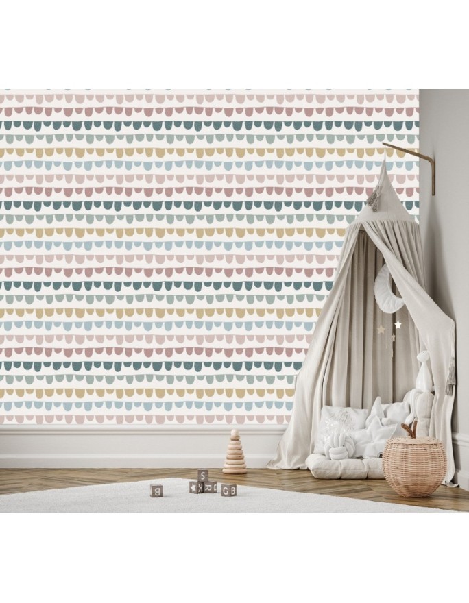 Children's wall murals - Scandi frills | FEEBY