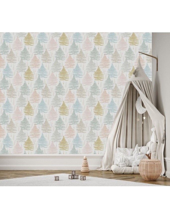 Children's room wall murals - Scandi ferns | FEEBY