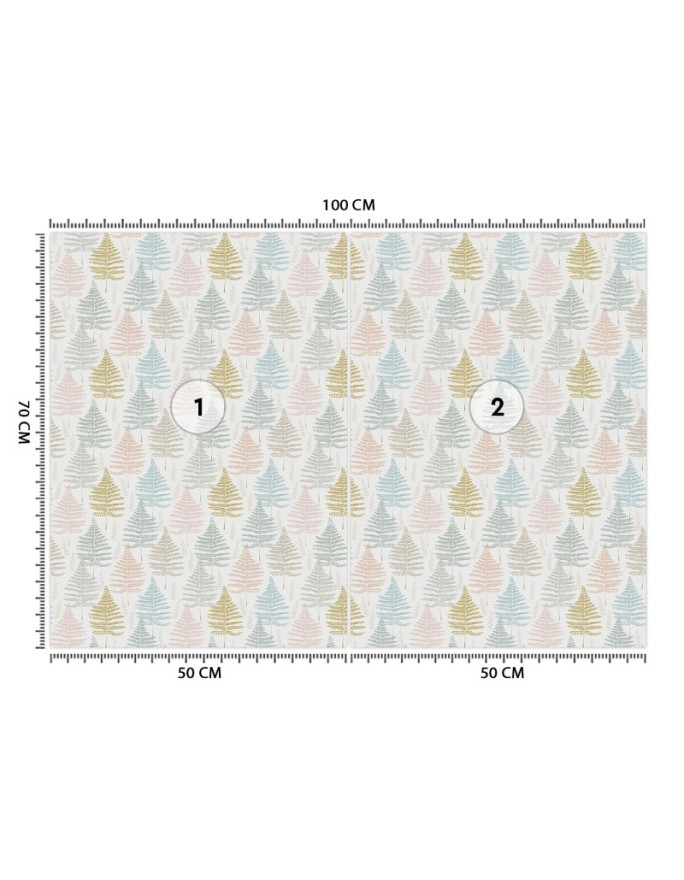 Children's room wall murals - Scandi ferns | FEEBY