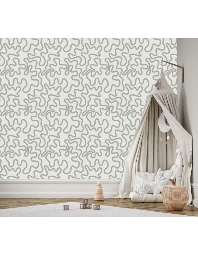 Children's wall mural - Scandi swirls | FEEBY