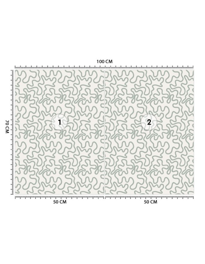 Children's wall mural - Scandi swirls | FEEBY