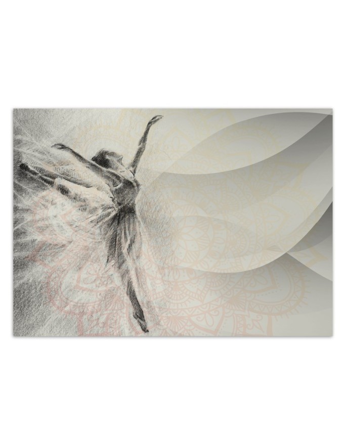 Inspirational wall mural - Ballerina mandala background | FEEBY