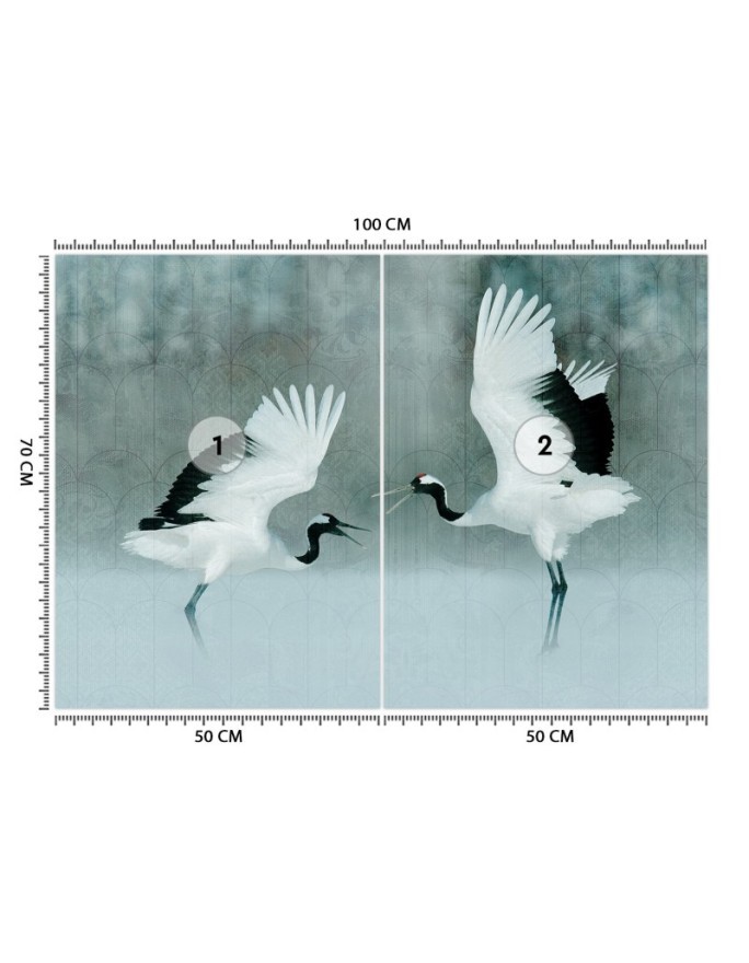 Beautiful wall murals - Cranes birds | FEEBY