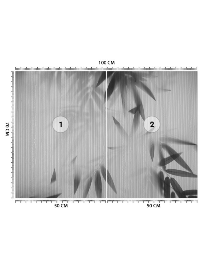 Exotic wall mural - Leaves in the mist abstract | FEEBY