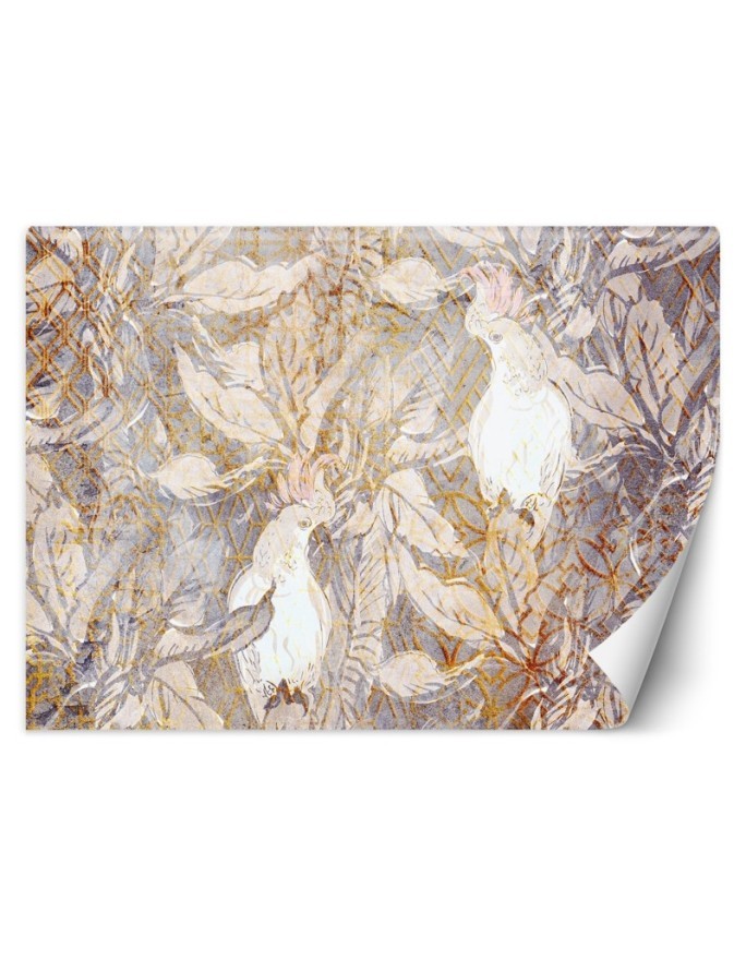 Beautiful wall murals - Parrots tropical design | FEEBY