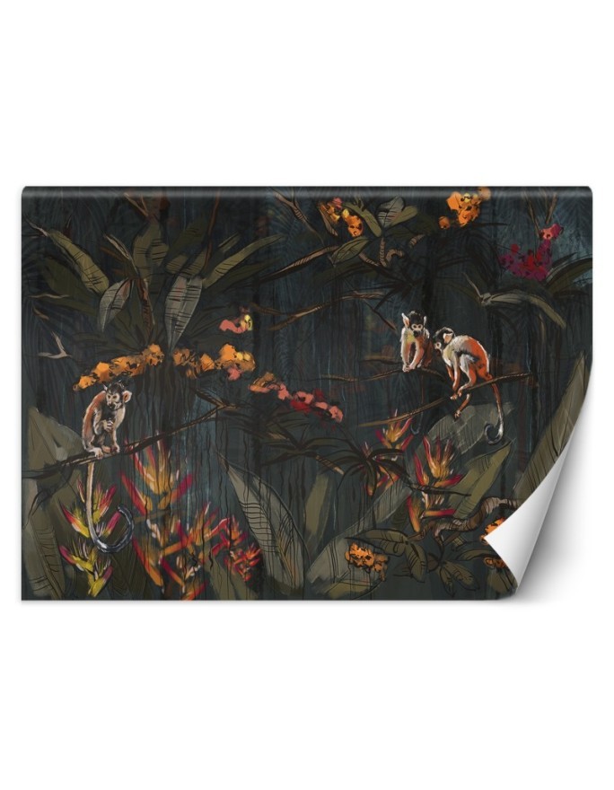 Original Wallpaper - Monkeys in the jungle abstract | FEEBY