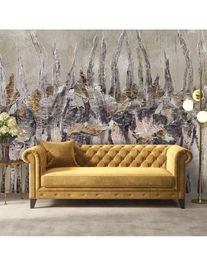 Wallpaper - Plants flowers grey | FEEBY