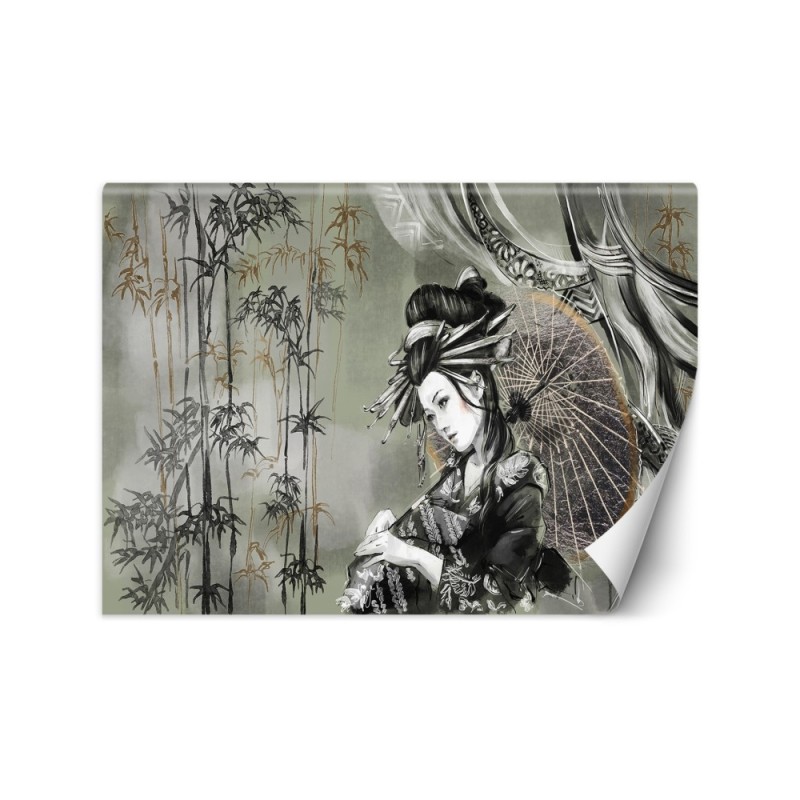Modern Wallpapers - Geisha and bamboo | FEEBY