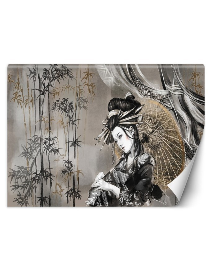 Modern Wallpapers - Geisha and bamboos | FEEBY