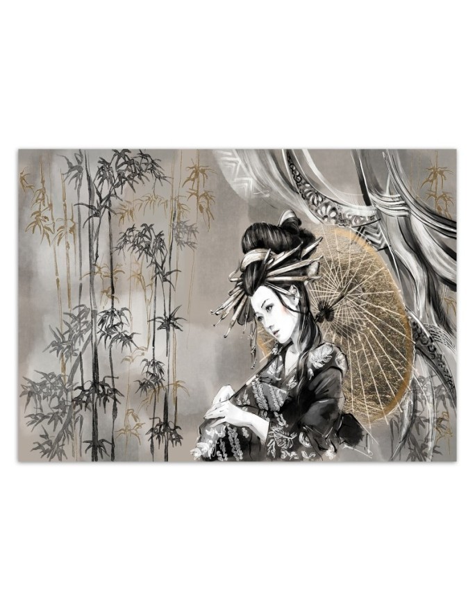 Modern Wallpapers - Geisha and bamboos | FEEBY