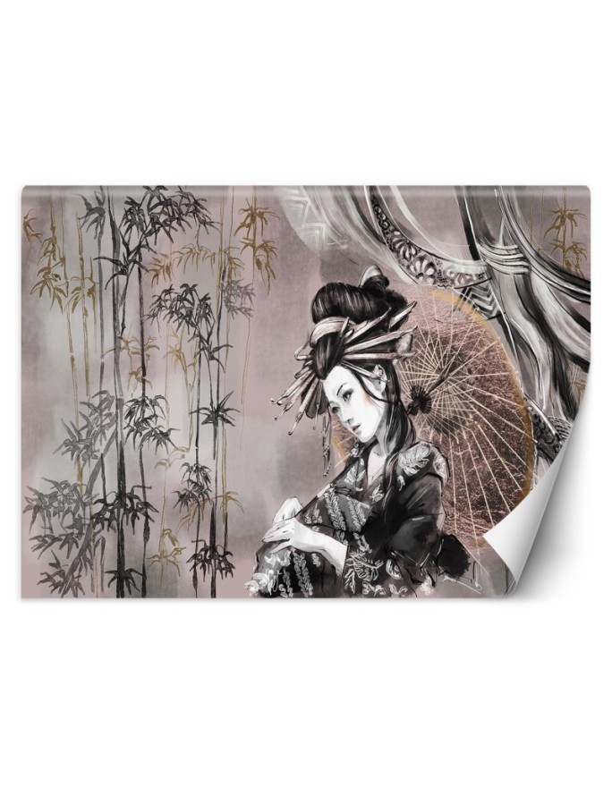 Modern Wallpapers - Geisha and bamboos | FEEBY