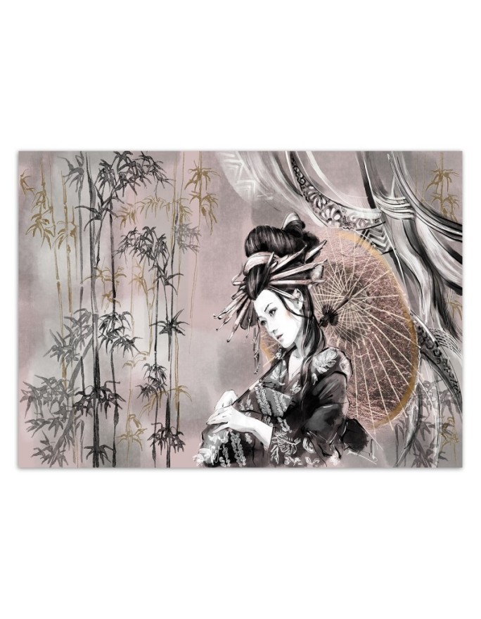 Modern Wallpapers - Geisha and bamboos | FEEBY