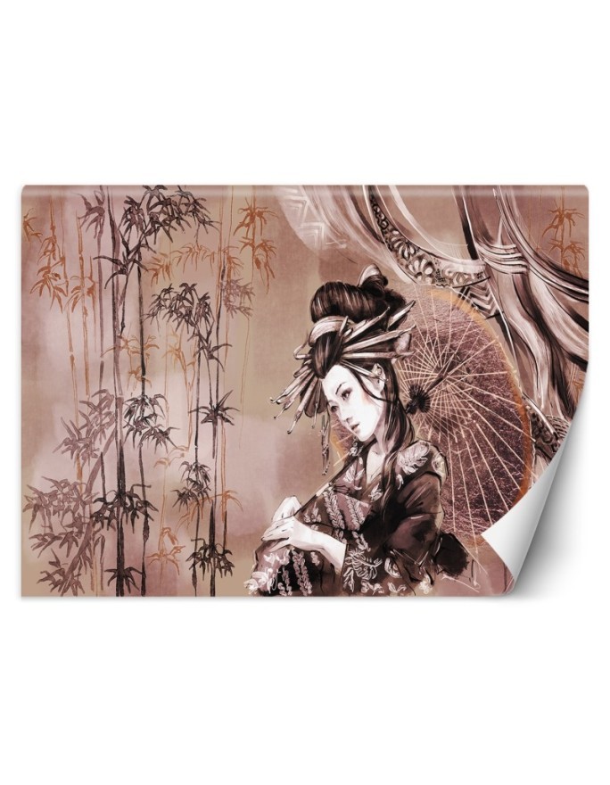 Modern Wallpapers - Geisha and bamboos | FEEBY