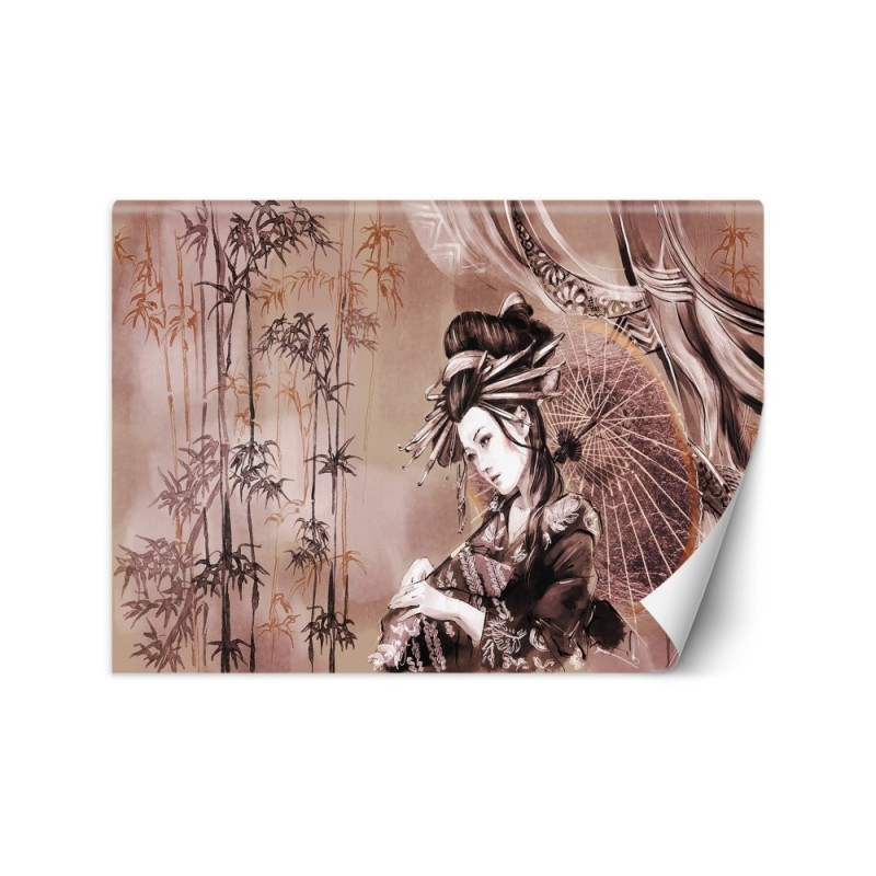 Modern Wallpapers - Geisha and bamboos | FEEBY