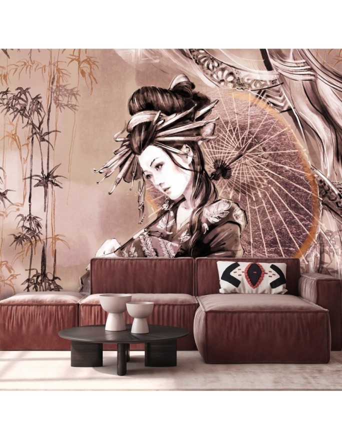 Modern Wallpapers - Geisha and bamboos | FEEBY