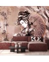 Modern Wallpapers - Geisha and bamboos | FEEBY