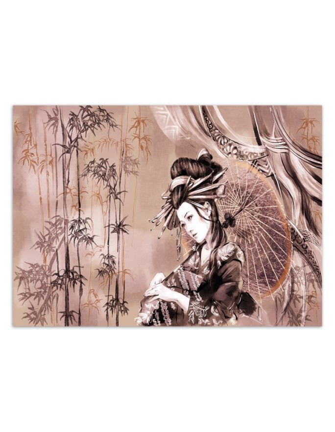 Modern Wallpapers - Geisha and bamboos | FEEBY
