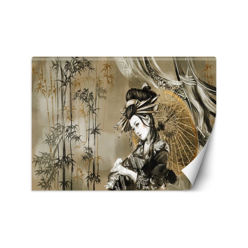 Modern Wallpapers - Geisha and bamboos | FEEBY