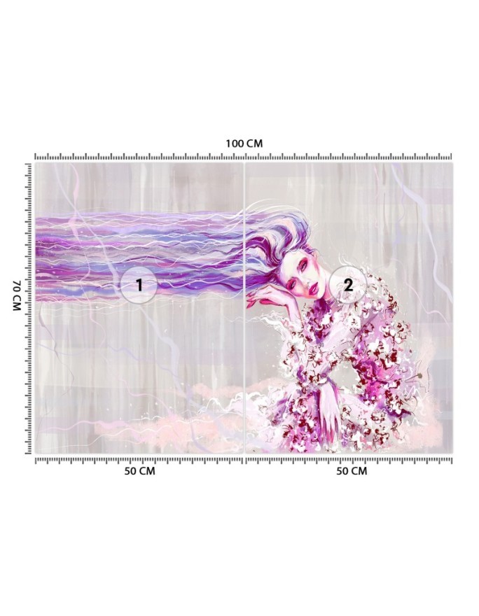 Inspirational wall murals - Woman Abstraction | FEEBY