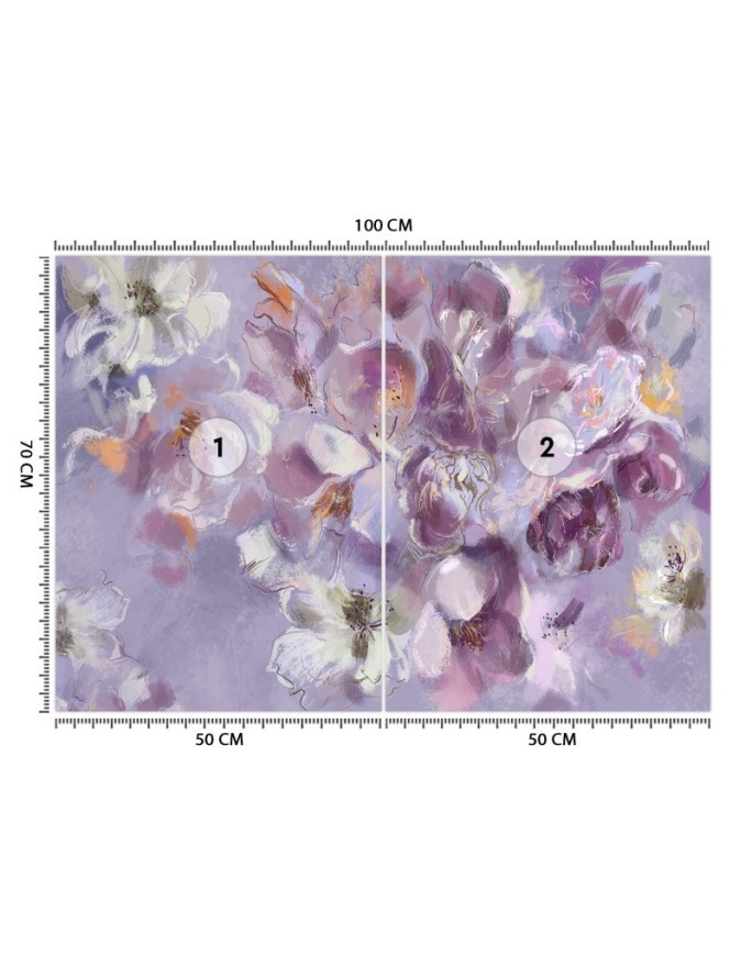 trendy and beautiful wall mural - iris flower | FEEBY