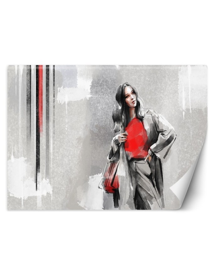 Inspirational wall mural - Modern glamour woman | FEEBY