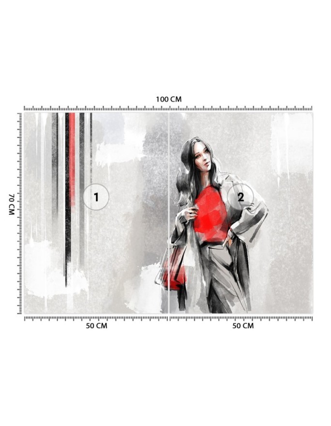 Inspirational wall mural - Modern glamour woman | FEEBY