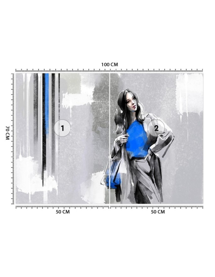 Inspirational wall mural - Modern glamour woman | FEEBY