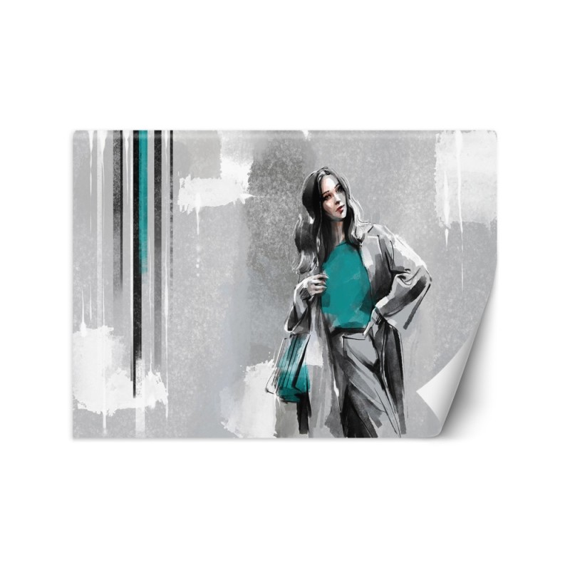 Inspirational wall murals - Modern glamour woman | FEEBY