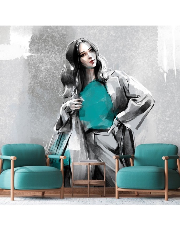 Inspirational wall murals - Modern glamour woman | FEEBY