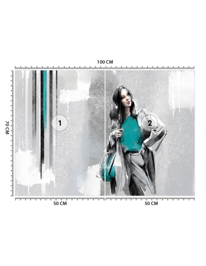 Inspirational wall murals - Modern glamour woman | FEEBY