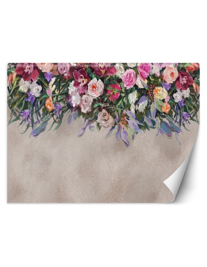 Stylish wall murals - Concrete flower bouquet | FEEBY