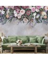 Original wall murals - Hanging bouquet of flowers concrete | FEEBY