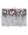 Original wall murals - Hanging bouquet of flowers concrete | FEEBY