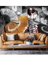 Modern wall murals - Geisha with fan | FEEBY