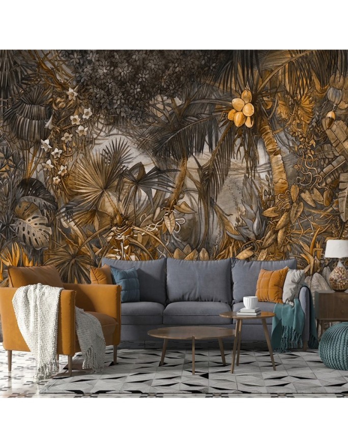 Exclusive wall mural - Coloured jungle | FEEBY