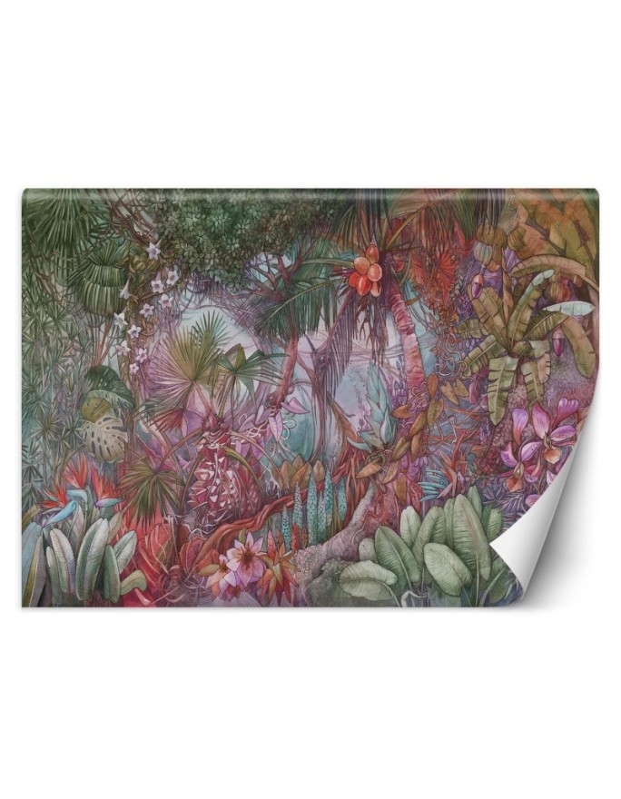 Exclusive wall mural - Coloured jungle | FEEBY