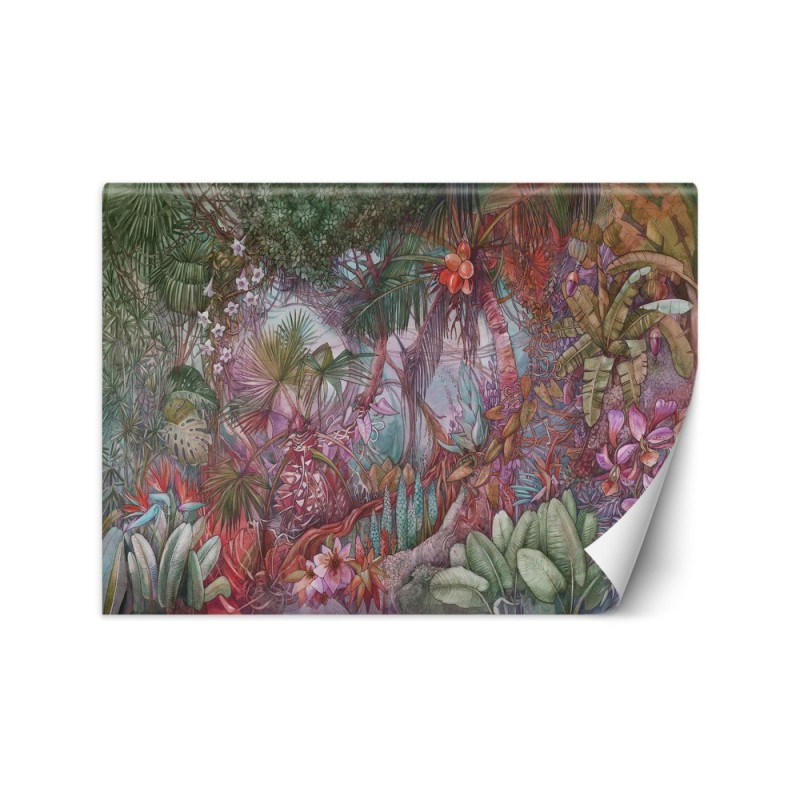 Exclusive wall mural - Coloured jungle | FEEBY