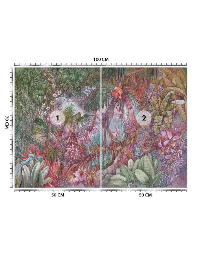 Exclusive wall mural - Coloured jungle | FEEBY