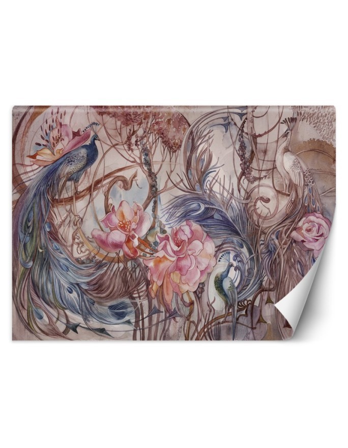 Original wall mural - Magic peacock | FEEBY