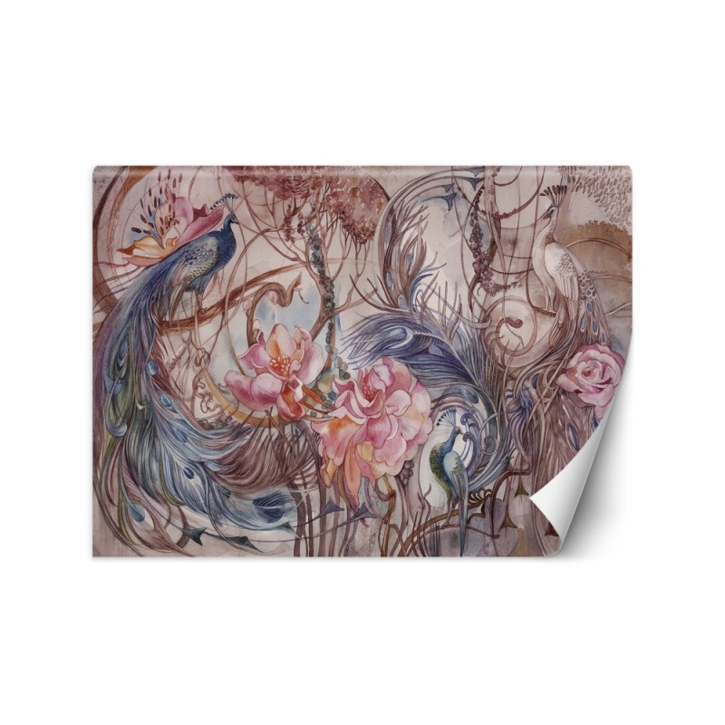 Original wall mural - Magic peacock | FEEBY