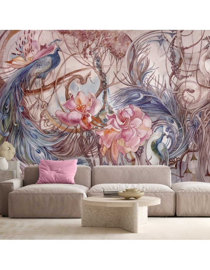 Original wall mural - Magic peacock | FEEBY