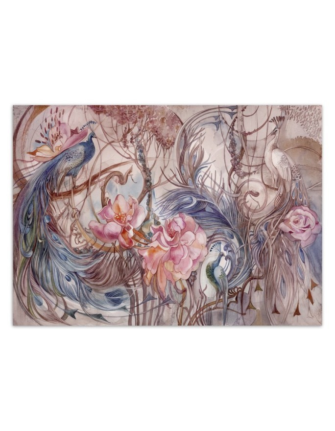 Original wall mural - Magic peacock | FEEBY