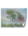 Inspirational wall murals - Trees in the mist watercolour | FEEBY