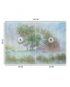 Inspirational wall murals - Trees in the mist watercolour | FEEBY