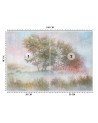 Inspirational wall murals - Trees in the mist watercolour | FEEBY