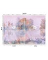Stylish wall murals - Lake view fog watercolour | FEEBY