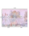Stylish wall murals - Lake view fog watercolour | FEEBY