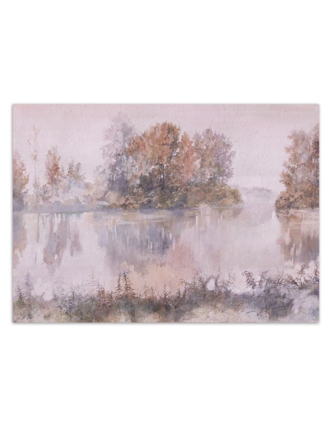 Stylish wall mural - Lake view fog watercolour | FEEBY